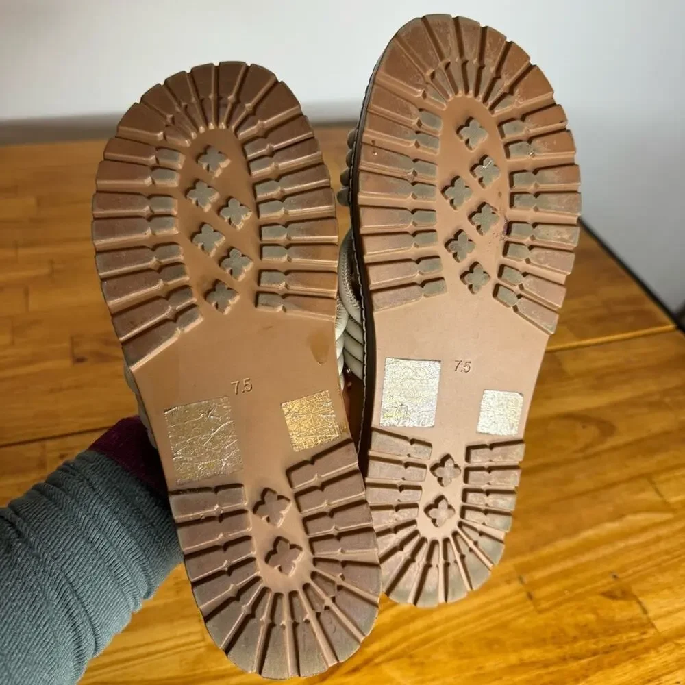 Madewelll Charley Strappy Leather Chunky Slide Sandals Size 7.5